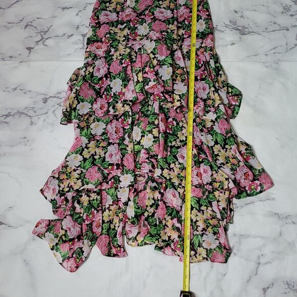 Wayf Chelsea Tiered Pink Floral Ruffle Maxi Dress - Picture 5 of 8